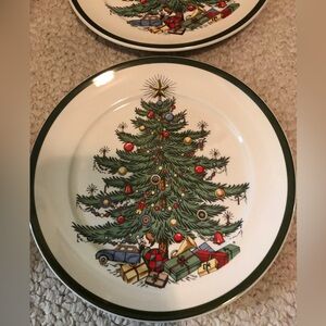 Cuthbertson small plates never used Christmas set of four extras